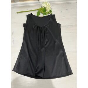Alisha Levine‎ Silk Sleeveless Top Women's Size S Black Blouse